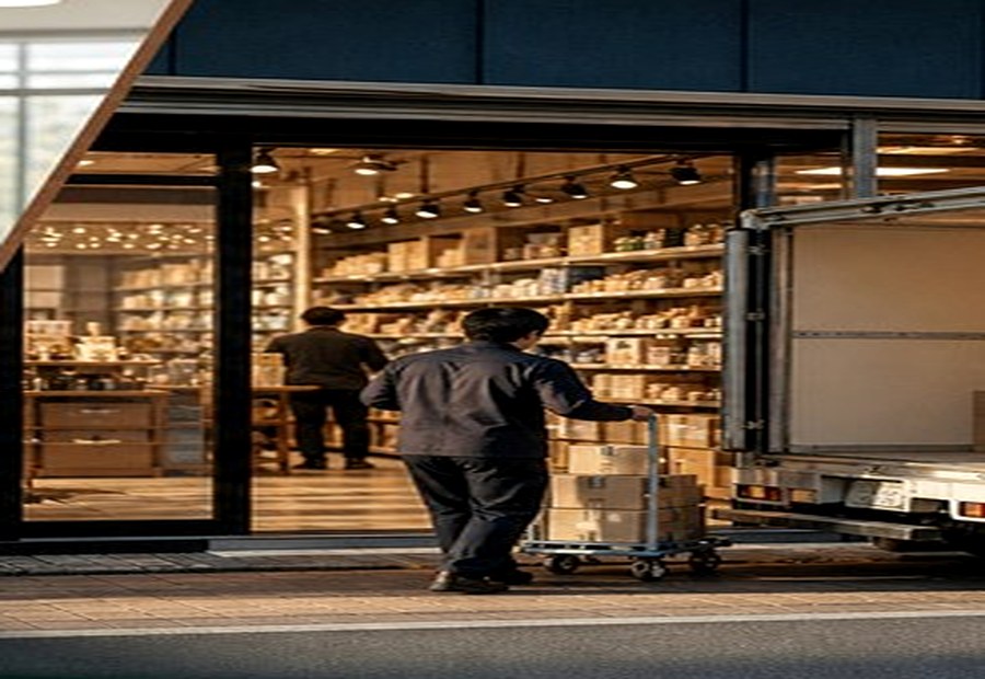 大阪の物流と店舗運営の引き継ぎをイメージした写真